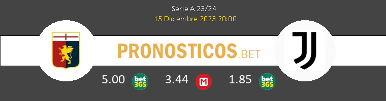 Génova vs Juventus Pronostico (15 Dic 2023) 1