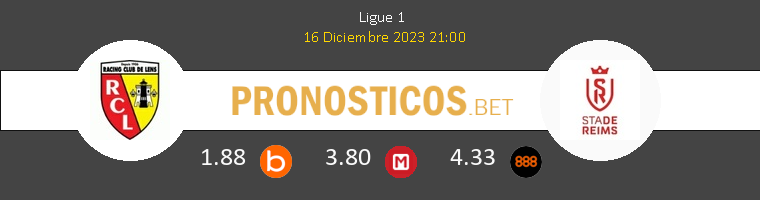 Lens vs Stade de Reims Pronostico (16 Dic 2023) 1