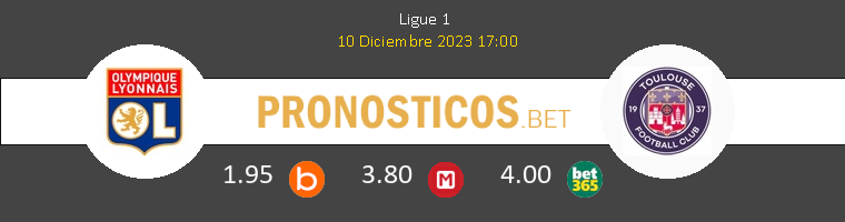 Olympique de Lyon vs Toulouse Pronostico (10 Dic 2023) 1
