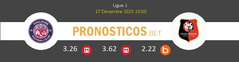 Toulouse vs Stade Rennais Pronostico (17 Dic 2023) 1