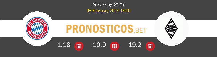 Bayern Munich vs B. Mönchengladbach Pronostico (3 Feb 2024) 1