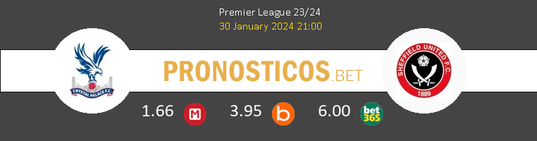 Crystal Palace vs Sheffield United Pronostico (30 Ene 2024) 1