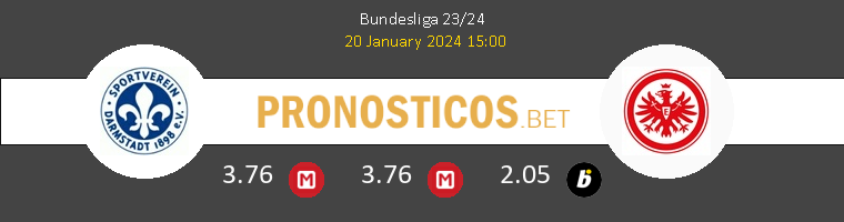 Darmstadt 98 vs Eintracht Frankfurt Pronostico (20 Ene 2024) 1