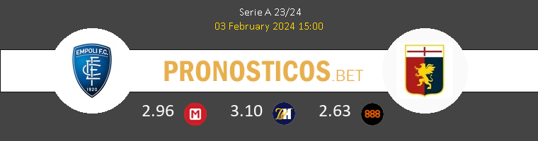 Empoli vs Genova Pronostico (3 Feb 2024) 1