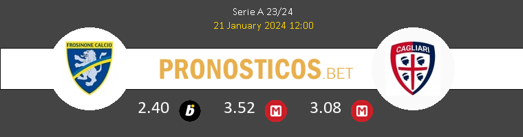 Frosinone vs Cagliari Pronostico (21 Ene 2024) 1