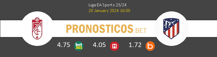 Granada vs Atlético de Madrid Pronostico (20 Ene 2024) 1