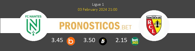 Nantes vs Lens Pronostico (3 Feb 2024) 1