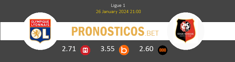 Lyon vs Stade Rennais Pronostico (26 Ene 2024) 1