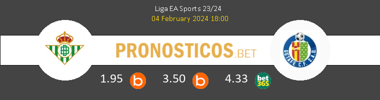 Real Betis vs Getafe Pronostico (4 Feb 2024) 1