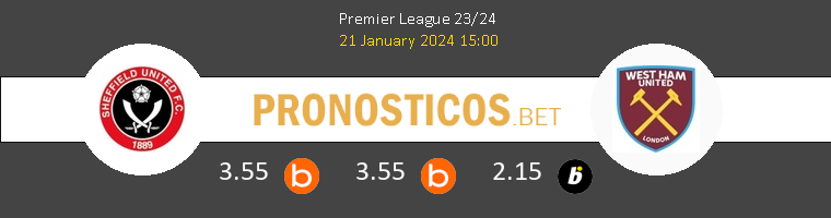 Sheffield United vs West Ham Pronostico (21 Ene 2024) 1