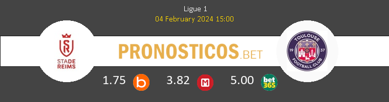 Reims vs Toulouse Pronostico (4 Feb 2024) 1