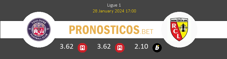 Toulouse vs Lens Pronostico (28 Ene 2024) 1