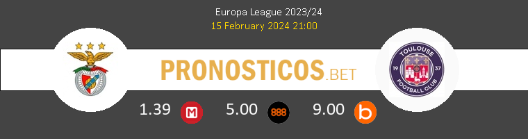 Benfica vs Toulouse Pronostico (15 Feb 2024) 1