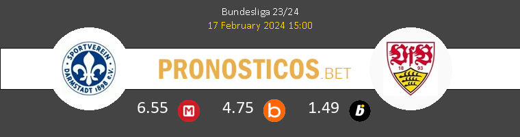 Darmstadt 98 vs Stuttgart Pronostico (17 Feb 2024) 1