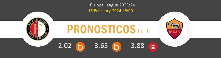 Feyenoord vs Roma Pronostico (15 Feb 2024) 1