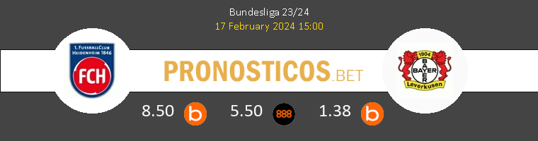 Heidenheim vs Leverkusen Pronostico (17 Feb 2024) 1