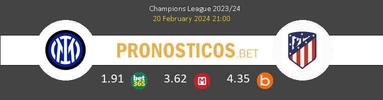 Inter vs Atlético de Madrid Pronostico (20 Feb 2024) 1