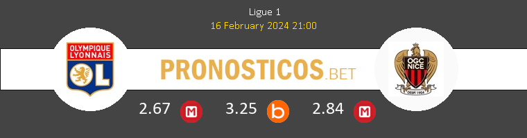 Olympique Lyonnais vs Nice Pronostico (16 Feb 2024) 1