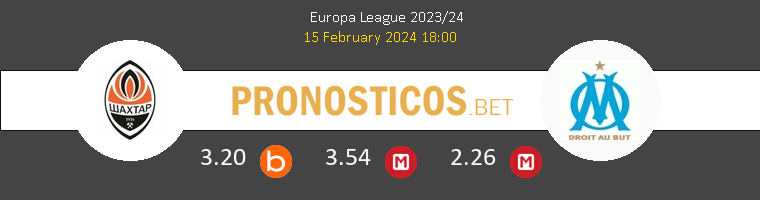 Shakhtar Donetsk vs Olympique Marseille Pronostico (15 Feb 2024) 1