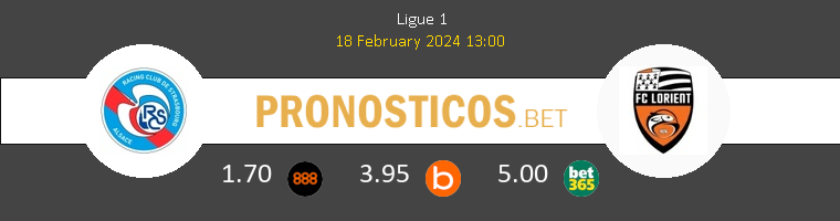 Estrasburgo vs Lorient Pronostico (18 Feb 2024) 1