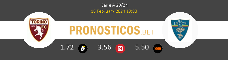 Torino vs Lecce Pronostico (16 Feb 2024) 1