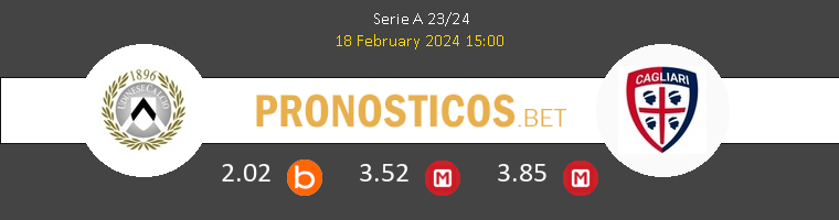 Udinese vs Cagliari Pronostico (18 Feb 2024) 1