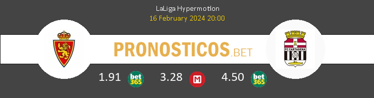 Zaragoza vs F.C. Cartagena Pronostico (16 Feb 2024) 1