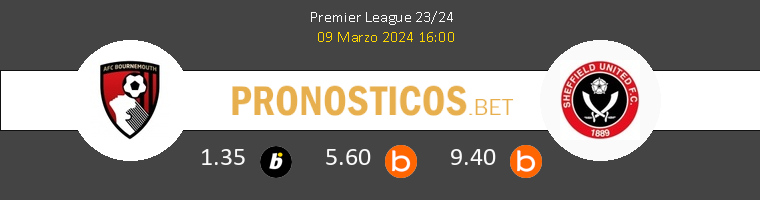 AFC Bournemouth vs Sheffield Pronostico (9 Mar 2024) 1