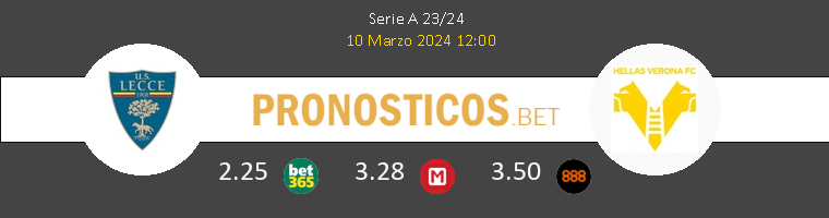 Lecce vs Hellas Verona Pronostico (10 Mar 2024) 1