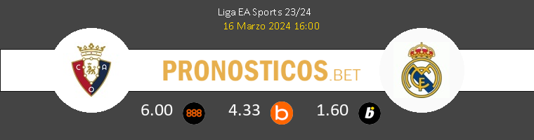 Osasuna vs Real Madrid Pronostico (16 Mar 2024) 1