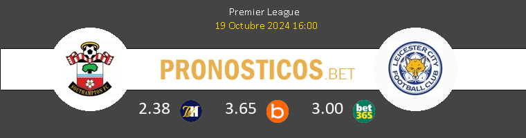 Southampton vs Leicester Pronostico (19 Oct 2024) 1