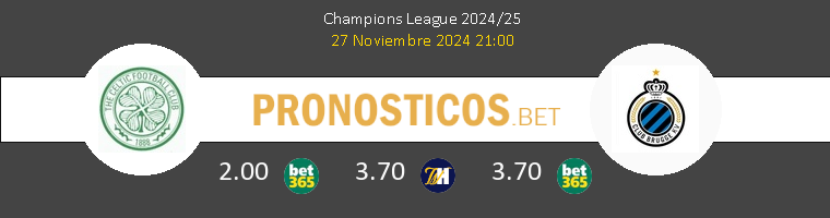 Celtic vs Club Brugge Pronostico (27 Nov 2024) 1