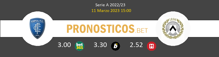 Empoli vs Udinese Pronostico (25 Nov 2024) 1