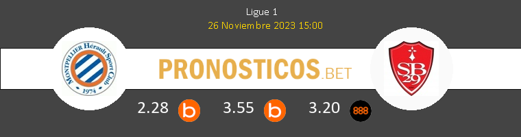 Montpellier vs Stade Brestois Pronostico (10 Nov 2024) 1