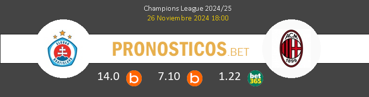 Slovan Bratislava vs AC Milan Pronostico (26 Nov 2024) 1