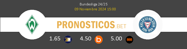 Werder Bremen vs Holstein Kiel Pronostico (9 Nov 2024) 1