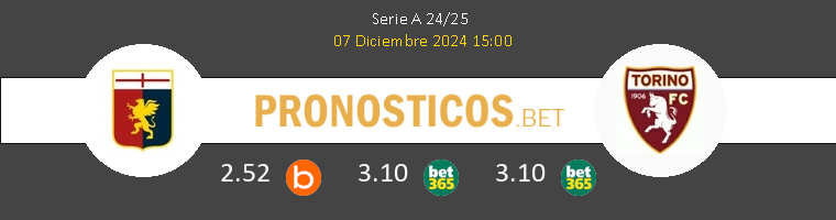 Génova vs Torino Pronostico (7 Dic 2024) 1 Génova vs Torino Pronostico (7 Dic 2024) 1