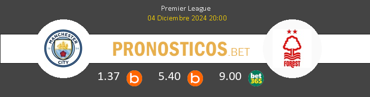 Manchester City vs Nottingham Forest Pronostico (4 Dic 2024) 1