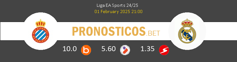 Espanyol vs Real Madrid Pronostico (1 Feb 2025) 1 Espanyol vs Real Madrid Pronostico (1 Feb 2025) 1