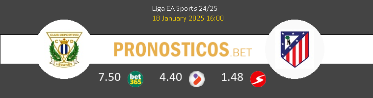 Leganés vs Atlético Pronostico (18 Ene 2025) 1