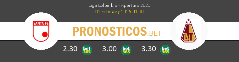 Santa Fe vs Deportes Tolima Pronostico (1 Feb 2025) 1 Santa Fe vs Deportes Tolima Pronostico (1 Feb 2025) 1