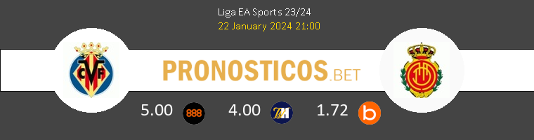 Villarreal vs Mallorca Pronostico (20 Ene 2025) 1