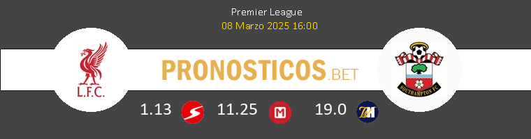 Liverpool vs Southampton Pronostico (8 Mar 2025) 1