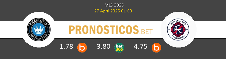 Charlotte FC vs New England Revolution Pronostico (27 Abr 2025) 1