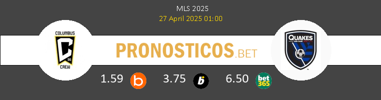 Columbus Crew vs San Jose Earthquakes Pronostico (27 Abr 2025) 1 Columbus Crew vs San Jose Earthquakes Pronostico (27 Abr 2025) 1