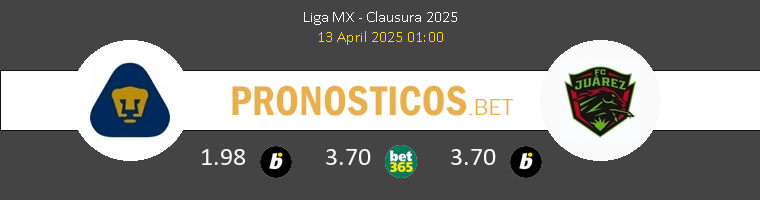 Pumas UNAM vs FC Juárez Pronostico (13 Abr 2025) 1 Pumas UNAM vs FC Juárez Pronostico (13 Abr 2025) 1