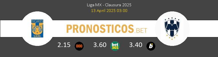 Tigres UANL vs Monterrey Pronostico (13 Abr 2025) 1 Tigres UANL vs Monterrey Pronostico (13 Abr 2025) 1