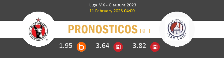 Tijuana vs Atl. San Luis Pronostico (11 Abr 2025) 1 Tijuana vs Atl. San Luis Pronostico (11 Abr 2025) 1