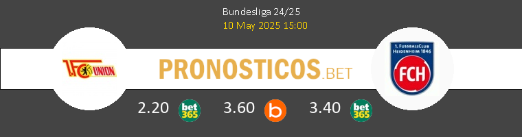 Union Berlin vs Heidenheim Pronostico (10 May 2025) 1 Union Berlin vs Heidenheim Pronostico (10 May 2025) 1