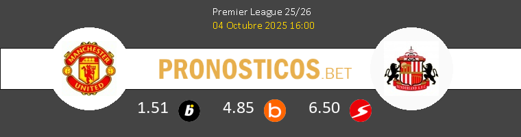 Manchester United vs Sunderland Pronostico (4 Oct 2025) 1 Manchester United vs Sunderland Pronostico (4 Oct 2025) 1